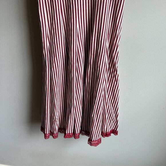 LAST CHANCE Vasna Desire Red and White Striped Midi Dress Size Medium - Picture 5 of 7